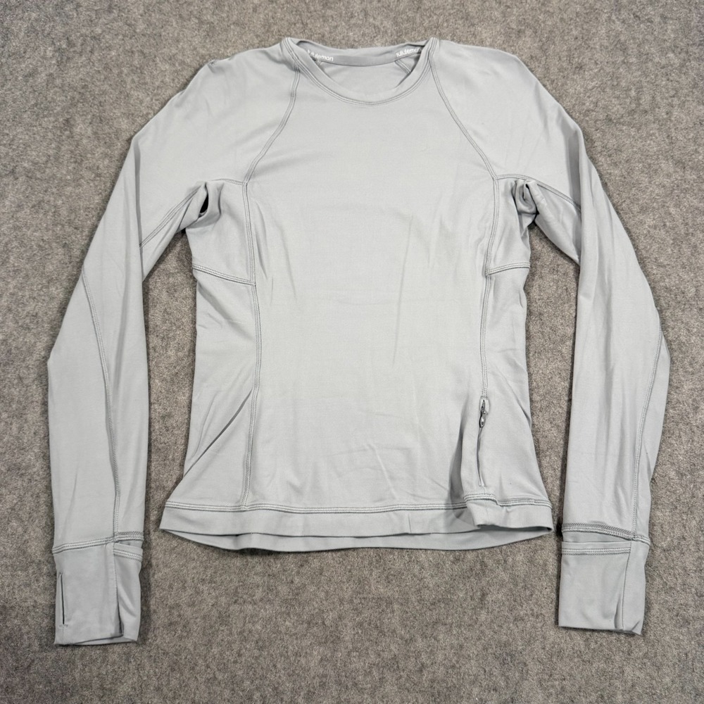 Lululemon Athletica Rhino Grey Its Rulu Run Long Sleeve Shirt Women's Size 6
